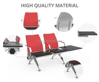 LEADCOM LS-535XB Chaise d'attente moderne à 4 places pour hôpitaux et aéroports, siège d'attente à poutre, mobilier commercial