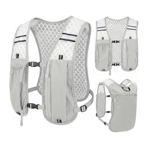 Nuevo Chaleco de Hidratación para Hombre, Ligero, para Correr al Aire Libre, con Espacio para Botella de Agua, para Camping, Gris/Negro, Reflectante, con Bolsillo para Teléfono - Product Image 1