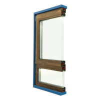 Fenêtres et portes à battants en PVC minimalistes à économie d'énergie avec verre Low-E et verre trempé pour villa insonorisée