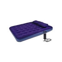 Modèles explosifs pliant matelas pneumatique lit Camping matelas floqué matelas pneumatique avec oreiller et pompe à main