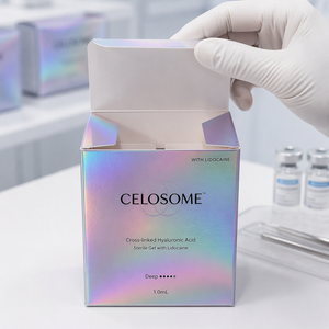 Custom Holographic <b>Paper</b> Packaging Box For Peptide Glass Vials Private Brand <b>Printed</b> Carton Box - Product Image 5