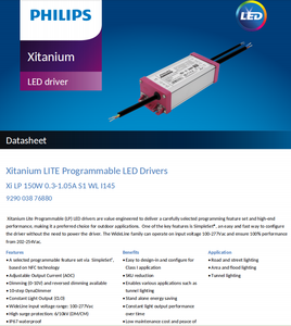 ไดรเวอร์ LED PHILIPS Xitanium Xi LP 150W 0.3-1.05A 220-240V AC IP67 กันน้ำ สำหรับไฟถนนภายนอกอาคาร - Product Image 2