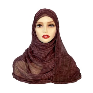 Écharpe tendance personnalisée en viscose et coton avec bordure en dentelle brodée arc-en-ciel, teinte à la main couleur vieillie, pour femmes musulmanes, châle 2026 - Product Image 6