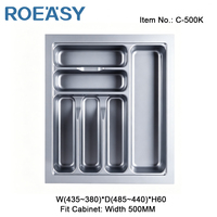 Diviseur de tiroir en plastique pour armoire de cuisine, boîte de rangement pour vaisselle, plateau à couverts en ABS
