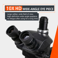 Continuous Zooming Trinocular 7-50X Stereoscopic Microscope for Precision Repair