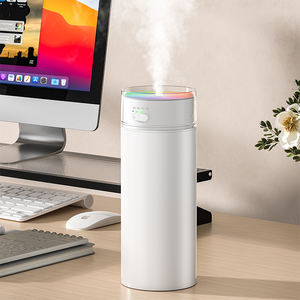 Humidificateur ultrasonique en plastique de 500 ml, <span class=keywords><strong>7</strong></span> couleurs LED, rechargeable par USB, batterie 1800 mAh, diffuseur de brume silencieux, maison, voiture, bureau, hôtel - Product Image 4