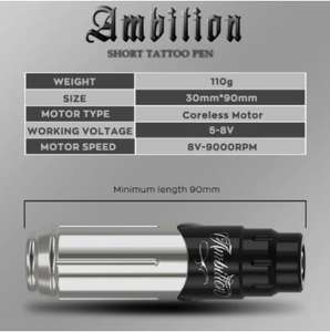 <span class=keywords><strong>Ambition</strong></span>-pluma rotativa de tatuaje de carretera, máquina de maquillaje permanente profesional, suministros de estudio de tatuaje - Product Image 2