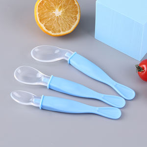 Vente en gros de cuillères pour bébés en silicone de qualité alimentaire fabriquées en PP Conception simplifiée à débit variable sans BPA pour les enfants de 1 à 4 ans - Product Image 4