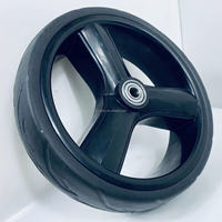 Roues de poussette pour bébé de 7 pouces, rayons en plastique avec pneus en EVA pour poussette de bébé