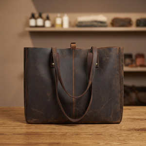 Sac à main en cuir véritable pour femme, étanche, personnalisable, avec fermeture éclair, grand format, élégant, pour le shopping ou comme pochette - Product Image 3