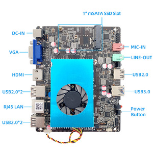 <span class=keywords><strong>Intel</strong></span> Celeron onboard CPU J1800 n2940 N3540 <span class=keywords><strong>AMD</strong></span> 1450 Quad Core DDR3L mSATA HD VGA 14*11 Mini ITX tùy chỉnh Bo mạch chủ cho Mini PC - Product Image 4