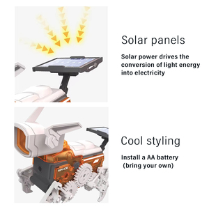 JinYing DIY Solar <b>Robot</b> <b>Toy</b> 138 Pieces 4 in 1 Space Adventure Electric Space Car <b>Toy</b> Assembly Kit for Kids - Product Image 5