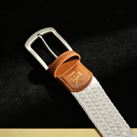 Jean décontracté personnalisé pour homme avec ceinture en tissu tressé élastique et boucle ardillon, marque Chongkang, longueur 115 cm, imprimé par transfert thermique