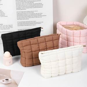Sac de maquillage multifonctionnel de style coréen avec fermeture éclair en nylon pour un usage quotidien - Product Image 3
