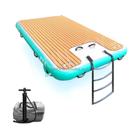 Mini quai flottant gonflable pour jet ski, bateau, station d'accueil portable, ponton de loisirs aquatiques, utilisation extérieure, matériau vinyle/PVC IFUN