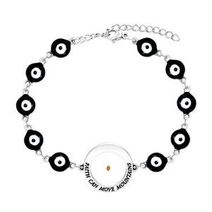 Goteo de aceite Pulsera de ojo del diablo La fe puede mover montañas Semilla de mostaza Pulsera de creencia religiosa - Product Image 3