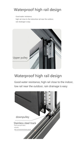 Cửa gấp kính cường lực hai lớp hiện đại cho phòng ngủ nhà bếp biệt thự ngoại thất Hợp kim nhôm với phương pháp có thể gập lại - Product Image 6