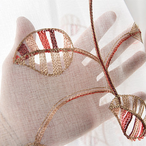 Cortinas transparentes con bordado Floral encantador 2024, ribete de encaje de estilo americano <span class=keywords><strong>para</strong></span> cortinas blancas elegantes <span class=keywords><strong>para</strong></span> la sala de estar - Product Image 1