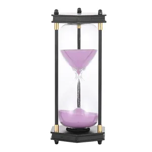 Hot Sale creative Magic Hourglass Decoration Ornaments Metal Glass sand timer Home Decoration Gift