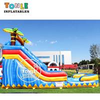 Toboggan aquatique gonflable en PVC de qualité commerciale de 16 pieds de haut à vendre