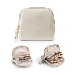 Fashion PU Leather Beauty <b>Small</b> Cosmetic <b>Bag</b> Lightweight Jewelry Organizer Pouch for Women - Product Image 1