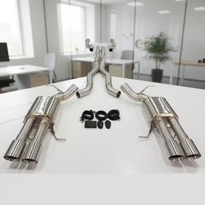 Escape Trasero Personalizado OEM SS304 para <span class=keywords><strong>BMW</strong></span> <span class=keywords><strong>M5</strong></span> E60 <span class=keywords><strong>5.0</strong></span> 2003-- Silenciador Electrónico con Resonador y Tubos en X Simples/Doble - Product Image 3