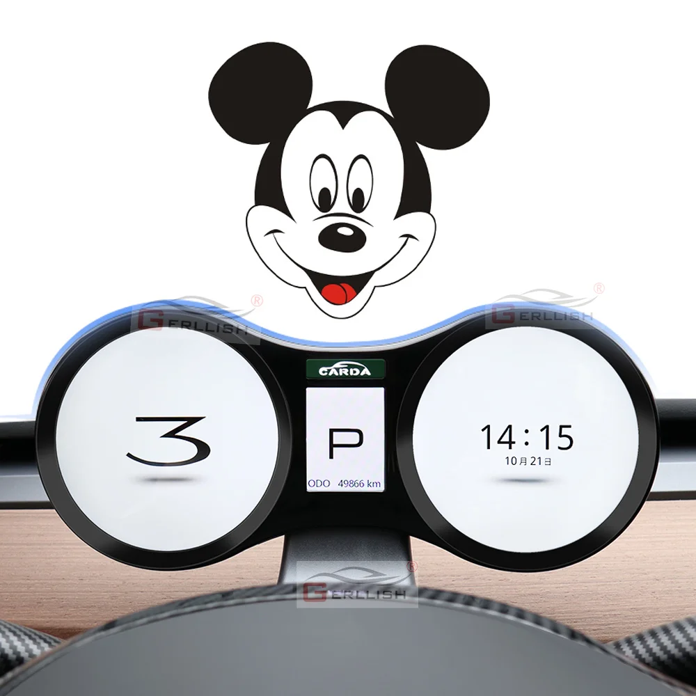 Car HUD LCD Dashboard For Tesla model M3 Model 3 Multifunction Car Speedometer Real-time Monitor Automotive New Upgrade