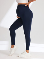 Leggings de sport de maternité personnalisés en gros, leggings de yoga confortables, leggings de grossesse sans couture, pantalons longs, leggings