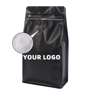 Biodegradable 100g 250g 500g 1kg Matte Aluminum Foil Stand Up Bag Doypack Zipper Coffee Pouch Bags