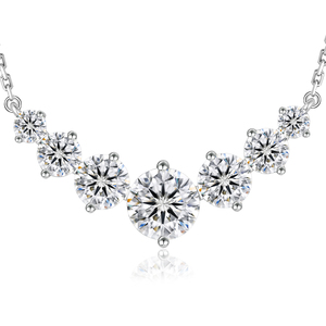 Cadeaux pour la fête des mères, pendentif en moissanite VVS pour femmes, chaîne en argent sterling S925, plaqué <span class=keywords><strong>or</strong></span> 14 carats, <span class=keywords><strong>collier</strong></span> en diamant créé en laboratoire GRA 5CT - Product Image 1