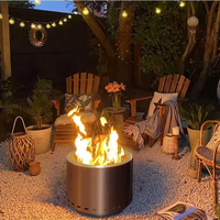 Brasero d'extérieur OEM sans fumée en acier inoxydable, poêle à bois portable pour camping, foyer extérieur sans fumée