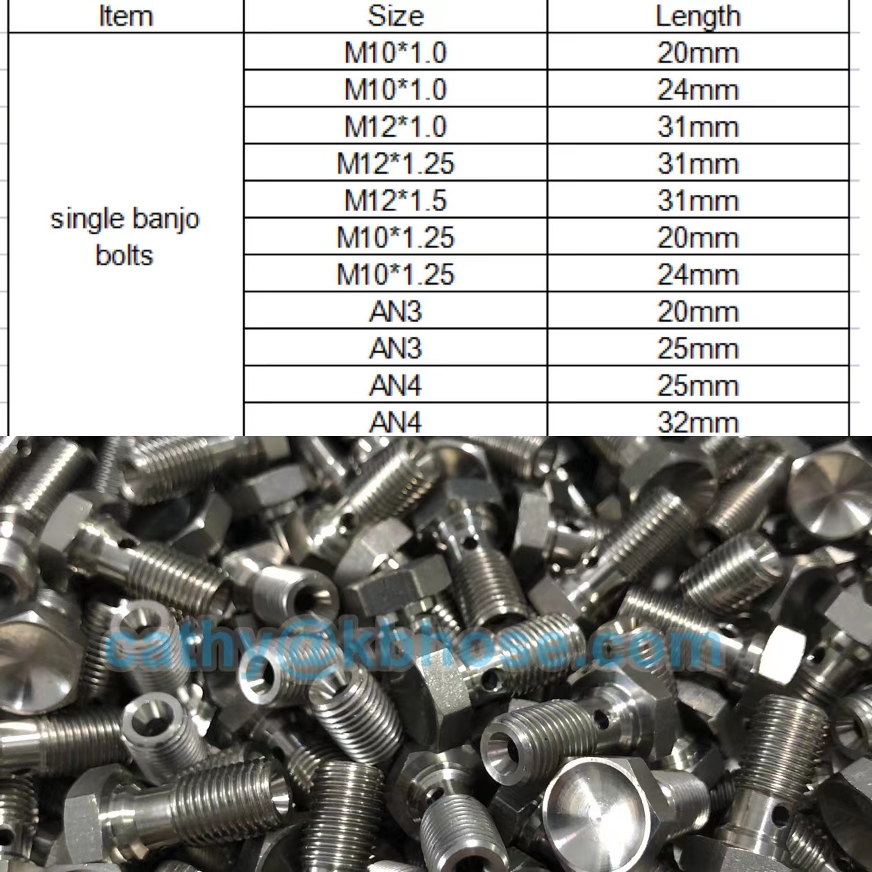 Unifizz 2pcs M10x1.0 Car Metric Thread Single Banjo Bolt Brake Fitting
