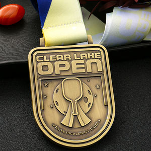 Huy chương thể thao câu lạc bộ Pickleball, logo kim loại cổ điển 2D tùy chỉnh - Product Image 5