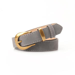 Dames Riem Stijlvolle Faux Suède Skinny Ceintuur Bruine Minimalistische Ovale Gesp Tan Faux Suède Western Riem Breedte 2.3 Cm - Product Image 5