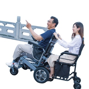 Fauteuil roulant électrique avec batterie au lithium Frein électromagnétique intelligent Absorbeurs légers et faciles à plier Portable -BZ-HG02 - Product Image 1