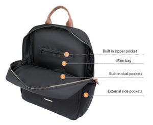 <span class=keywords><strong>Zaino</strong></span> per Laptop da 15.6 Pollici per Donne, Design Semplice Vintage Antifurto, <span class=keywords><strong>Borsa</strong></span> da Lavoro e Viaggio Estiva - Product Image 4
