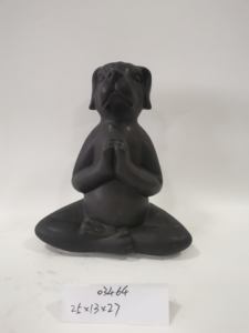 セラミックヨガフロッグ像; 庭や家の装飾のための禅ヨガカエルの置物を瞑想する - Product Image 4