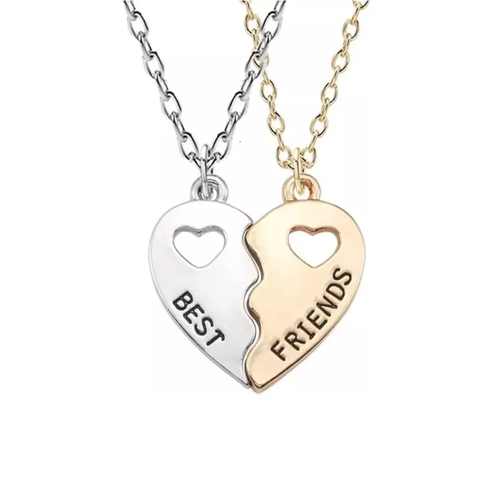 Collier d'amitié BFF pour 2 meilleurs amis colliers pendentif cœur assorti pour toujours colliers pour décoration femmes