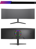 Monitor Curvo Super Ultrawide de 49 Pulgadas, 5K DQHD, 165Hz, 1ms, Alta Frecuencia de Actualización, Pantalla para Juegos, Uso Comercial, Venta al Por Mayor de Fábrica