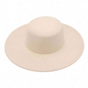 Nuevo Sombrero Fedora Personalizado de Ala Ancha y Copa Plana, de Poliéster/Algodón, Estilo Jazz Francés, Unisex, para Fiestas, Negocios, Casual, Venta al Por Mayor 2022 - Product Image 5