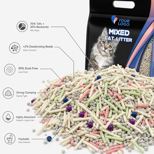 Litière pour chat en bentonite et tofu Ivve, forte absorption, 99 % sans poussière, désodorisant, parfum personnalisé, contrôle des odeurs, jetable dans les toilettes, écologique - Product Image 3