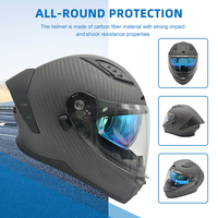 Casque de moto de course sportive en fibre de carbone personnalisé ODM OEM approuvé par DOT avec Bluetooth Motorsport