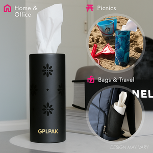 Boîte à mouchoirs en papier cylindrique imprimée écologique pour porte-gobelet de voiture, tube en papier réutilisable, distributeur de mouchoirs en papier rond pour voitures - Product Image 5