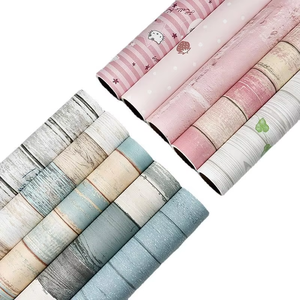 <span class=keywords><strong>Papier</strong></span> peint auto-adhésif rayé amovible - Imperméable, résistant à l'humidité, antidérapant pour la chambre des bébés et des enfants - Product Image 1