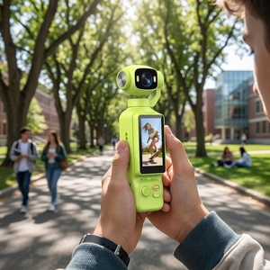 กล้อง Flexi Angle Pocket ความละเอียด 1080P 24MP หน้าจอสัมผัส HD ขนาด 2 นิ้ว 180 องศา การหมุน 90 องศา วิดีโอบล็อกพร้อมบันทึกภาพ 1080P 24MP หมุนซ้ายได้ - Product Image 1