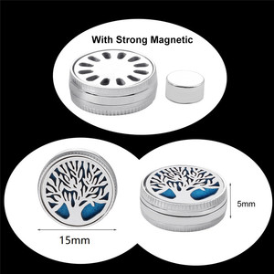15mm Winkel flügel Edelstahl ätherisches Öl Diffusor Gesichts clip Aroma Brosche Abzeichen Parfüm Krawatte Manschetten knopf Schnalle DIY Schmuck - Product Image 4