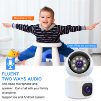 Wistino 4mp intérieur mini double caméra wifi vision nocturne alarme couleur push home cctv camera prix