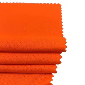 100% Polyester Moisture-Wicking Close Mesh Bird Eye Double knitted c Fabric Breathable Sport Cloth for soccer shirt