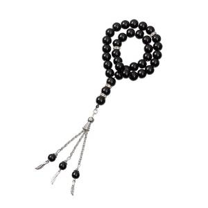 Nouveau design, collier de prière musulman en verre agate de 33 perles de 10 mm, pendentif élégant et charmant, autres styles ethniques - Product Image 1