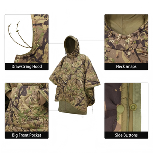 <span class=keywords><strong>Sac</strong></span> <span class=keywords><strong>de</strong></span> <span class=keywords><strong>couchage</strong></span> d'urgence portable <span class=keywords><strong>de</strong></span> type cape camouflage pour l'extérieur, chaud, pour l'automne et l'<span class=keywords><strong>hiver</strong></span>, idéal pour l'alpinisme, le camping et les voyages - Product Image 2